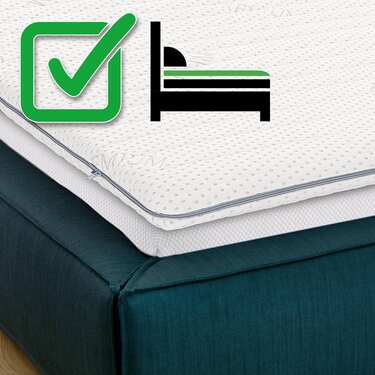 Cubierta de espuma fría Supportho Premium Topper 100 x 200 cm H3, altura 8 cm, grado de firmeza H3 con funda antibacteriana