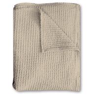 Manta piqué gofre de algodón beige 150 x 200 cm