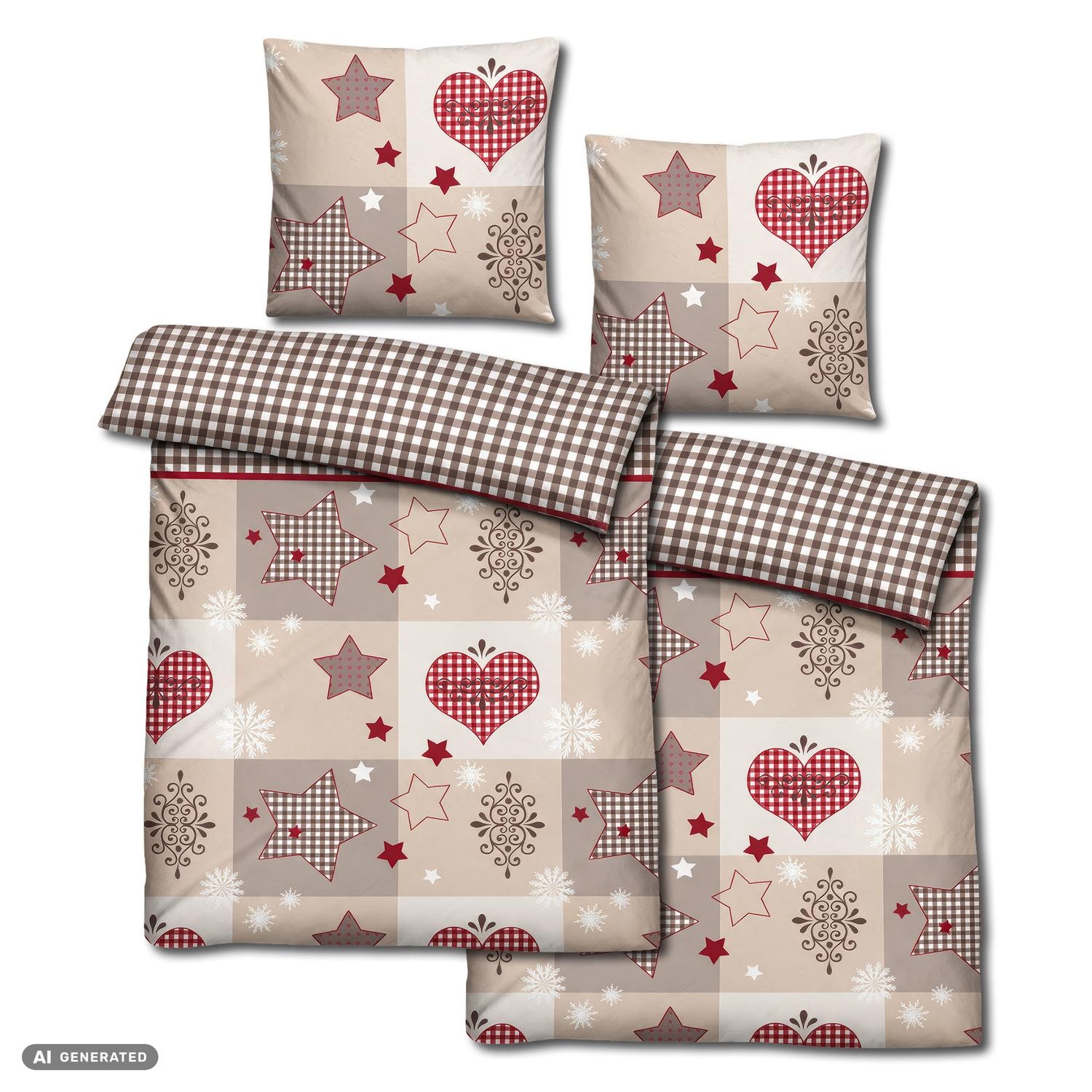 Juego de dos piezas de ropa de cama de franela de polialgodón, 140 x 200 cm + 70 x 90 cm