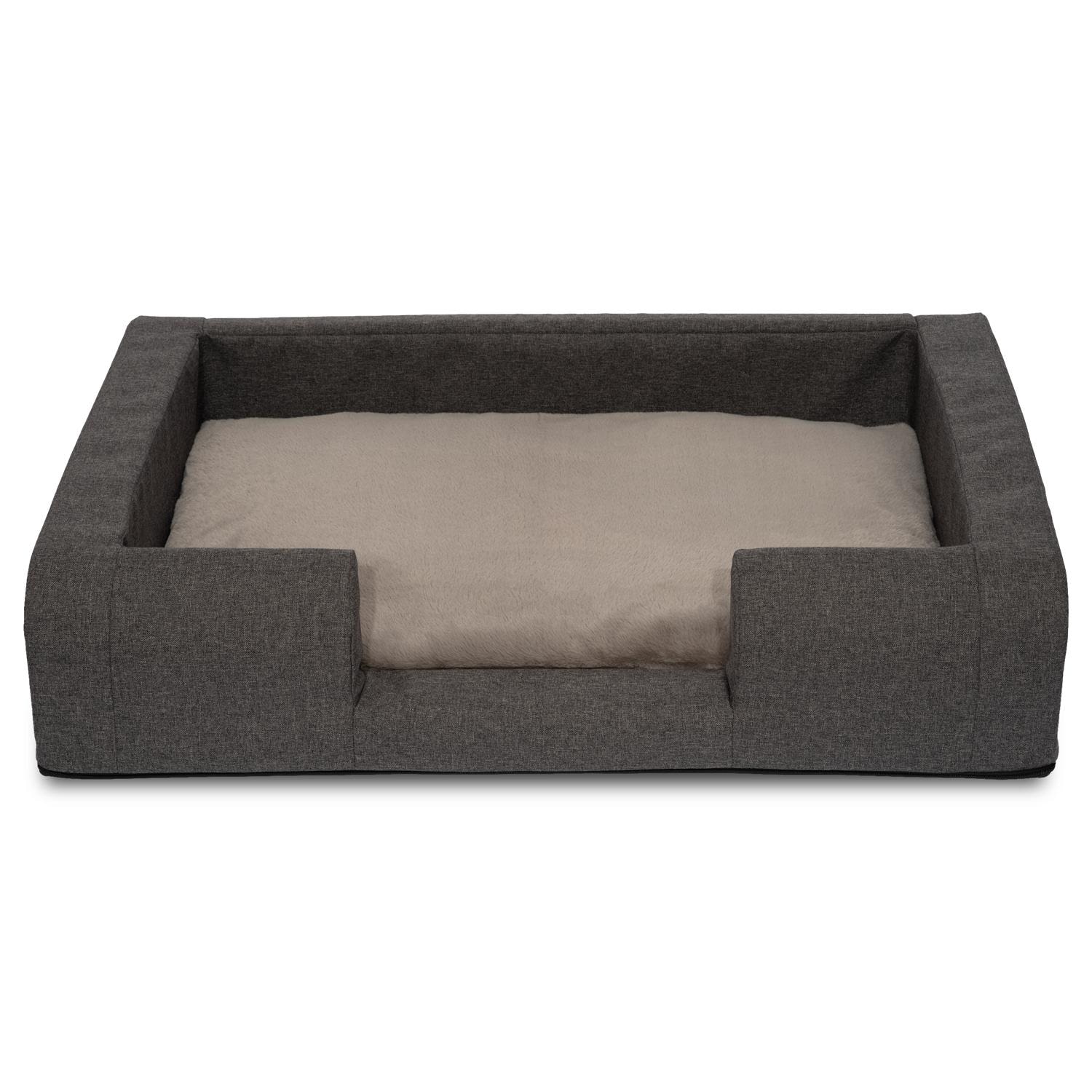 Vista – Cama ergonómica para perros Petzzz Daisy L 115 x 90 x 25 cm