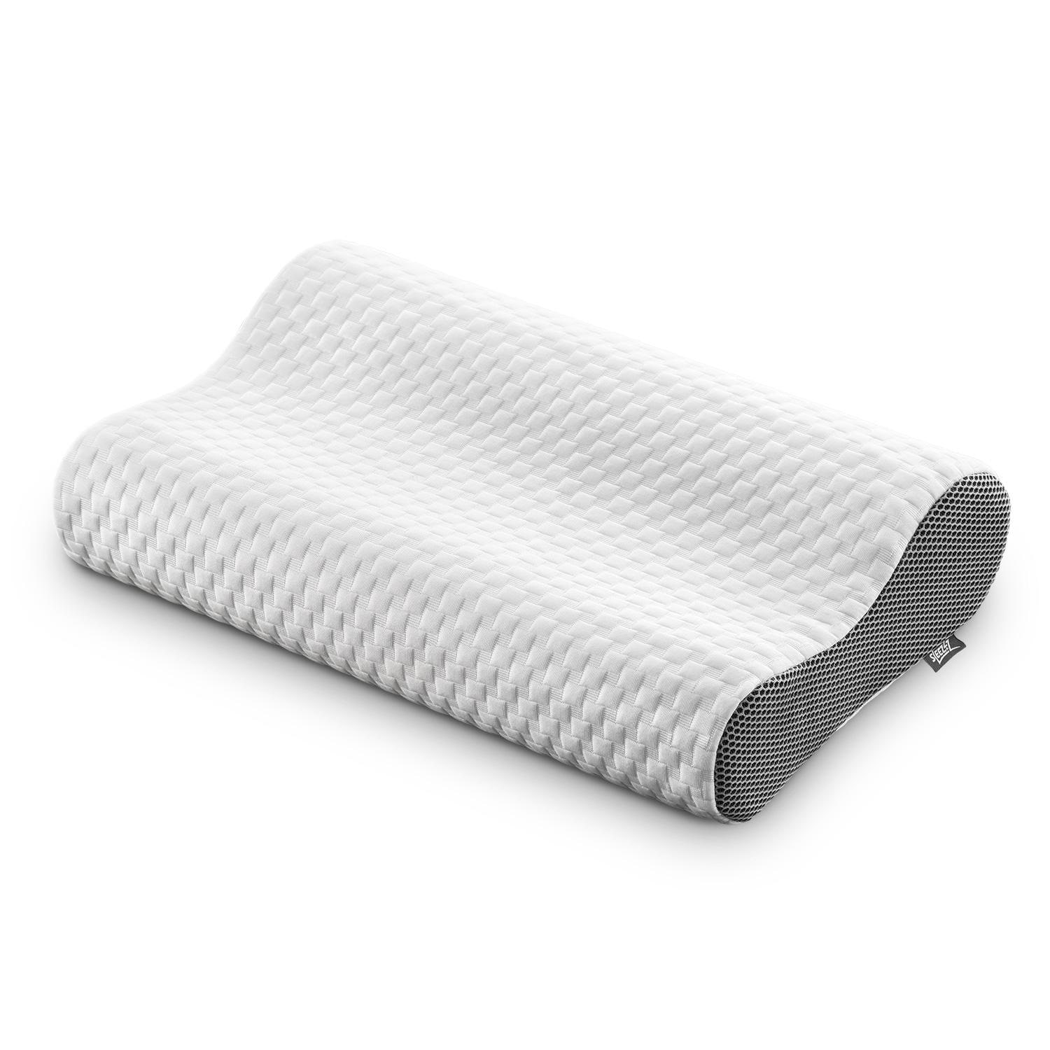 4 almohadas viscoelásticas Sleezzz Premium para el cuello, de 50 x 32 x 11 cm, con funda de doble capa agradable al tacto