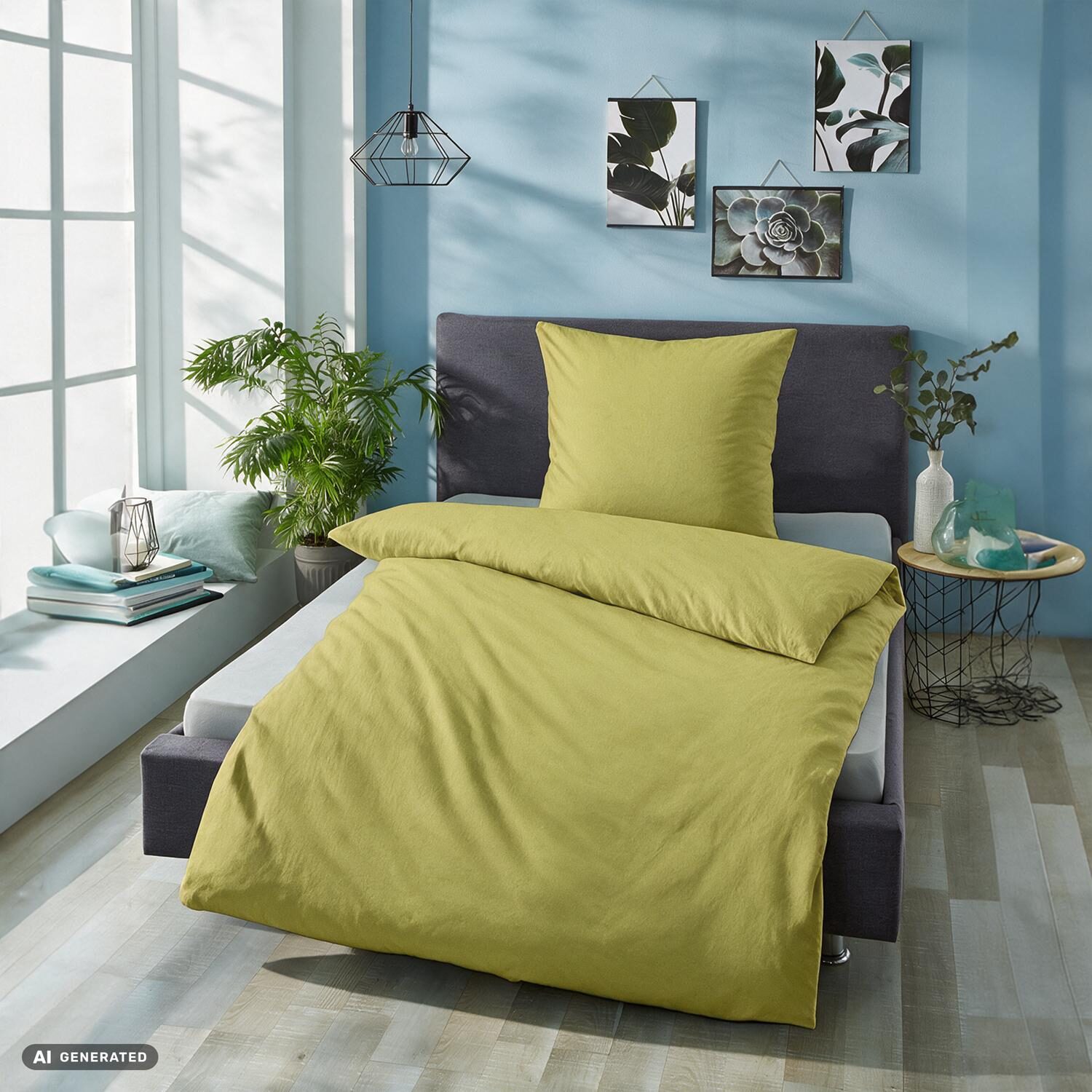 Juego de dos piezas de ropa de cama Cloud Comfort de satén de mako, 135 x 200 cm + 80 x 80 cm