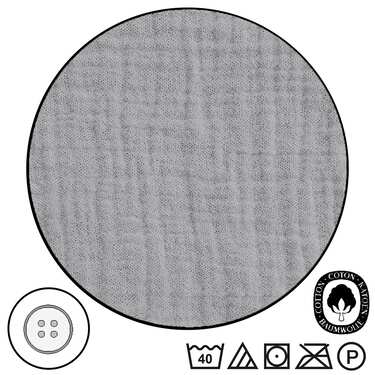 Paquete doble de ropa de cama de muselina Sleezzz® gris 155 x 220 cm + 80 x 80 cm