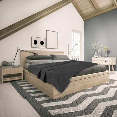 Manta piqué gofre algodón negro 130 x 180 cm