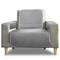 Capa para sofá de um lugar / cadeirão cinzento / antracite 50 x 191 cm + 2 x 50 x 55 cm 