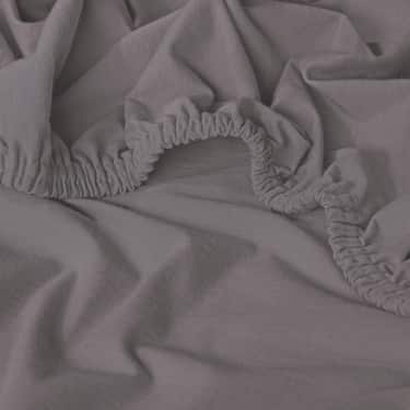 CloudComfort Basic sábana bajera jersey stretch gris oscuro 90 x 190 - 100 x 200 cm