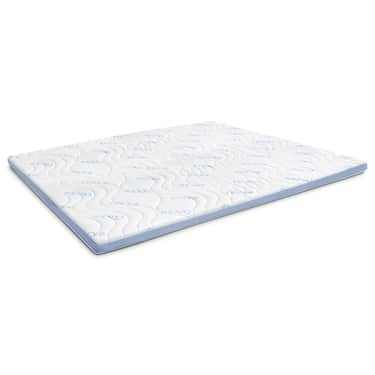 Kallskumstoppmadrass CloudComfort Cool 160 x 200 cm H2/H3, höjd 7 cm, fasthetsnivå H2/H3, 7-zons toppmadrass med sommar- och vintersida + Sleezzz® Cool kudde med kyleffekt