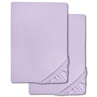 Sábana bajera microfibra interlock jersey lila 90 x 190 - 100 x 200 cm paquete doble