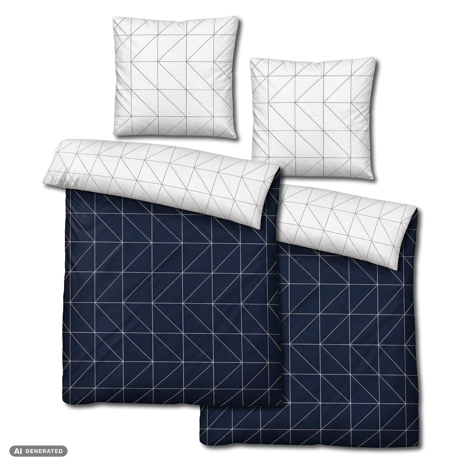 Juego de dos piezas de ropa de cama de satén de algodón, 140 x 200 cm + 70 x 90 cm