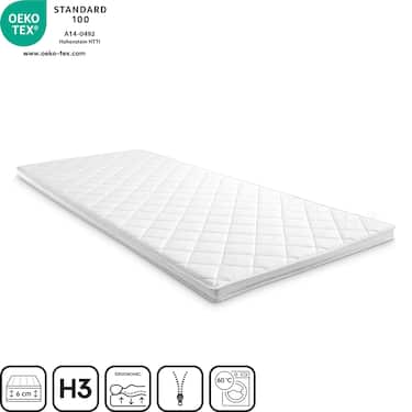 T6 Comfort pjenasti topper 90 x 200 cm, debljina 6 cm, razina čvrstoće H3