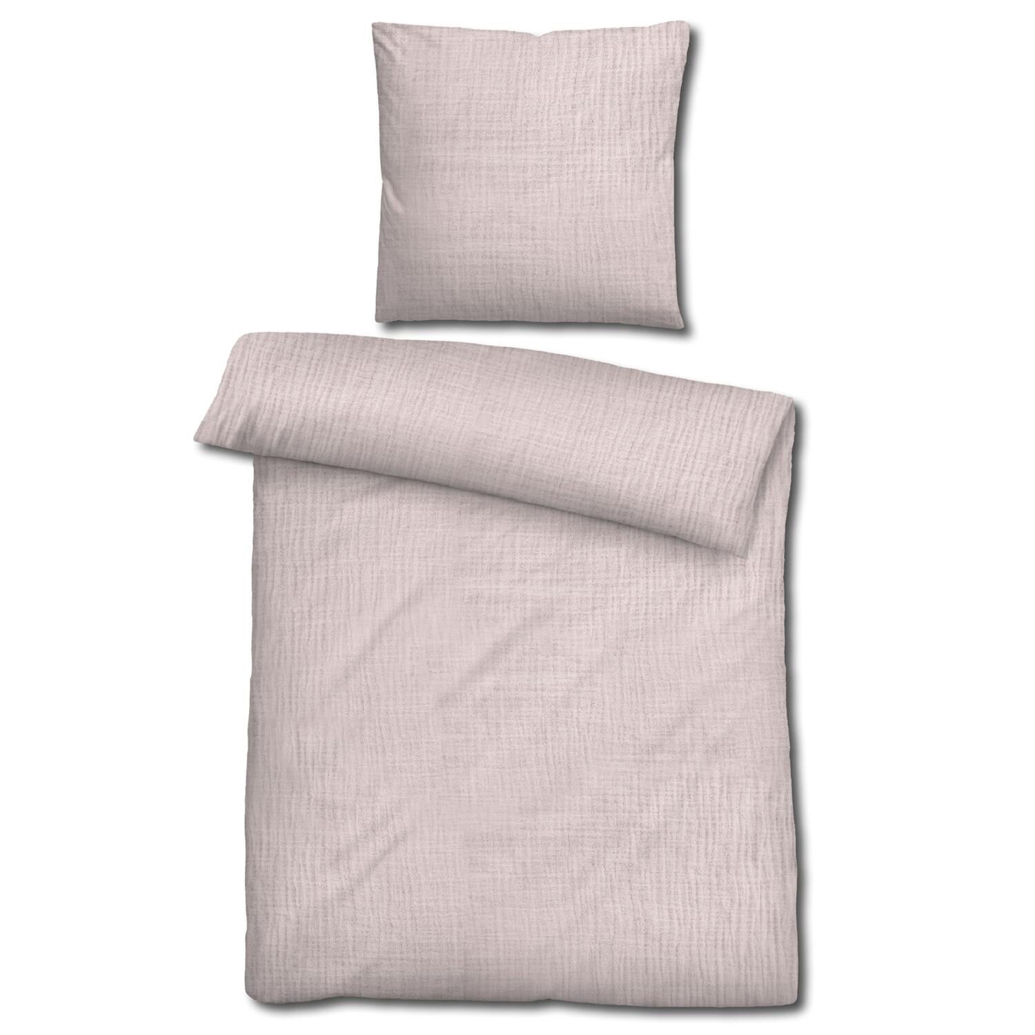 Juego de cama de muselina Sleezzz® en color rosa 155 x 220 cm + 80 x 80 cm