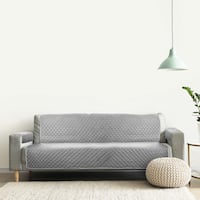 Capa para sofá de três lugares cinzento / antracite 160 x 191 cm + 2 x 50 x 55 cm 