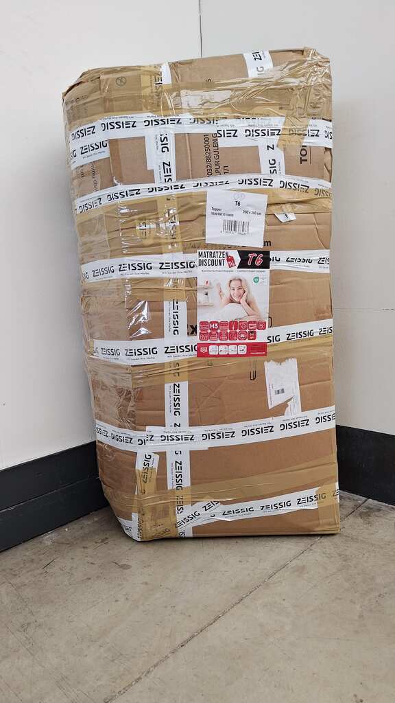 Online Retoure - Komfortskumtæppe T6 200 x 200 cm, højde 6 cm, fasthedsniveau H3