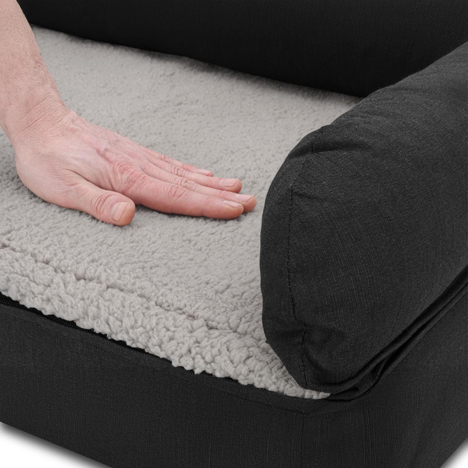 80 x 55 x 23 cm cama ortopédica para perros con respaldo tamaño M