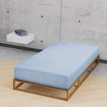 Castell laken jersey isblå 140 x 190 - 150 x 200 cm