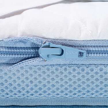 Koldskumstoppe CloudComfort Cool 140 x 200 cm H2/H3, højde 7 cm, fasthedsniveau H2/H3, 7-zonetoppe med sommer- og vinterside