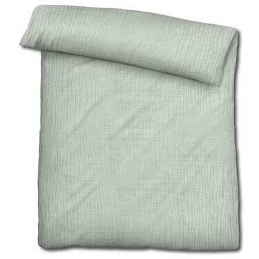 Paquete doble de ropa de cama de muselina Sleezzz® verde 135 x 200 cm + 80 x 80 cm