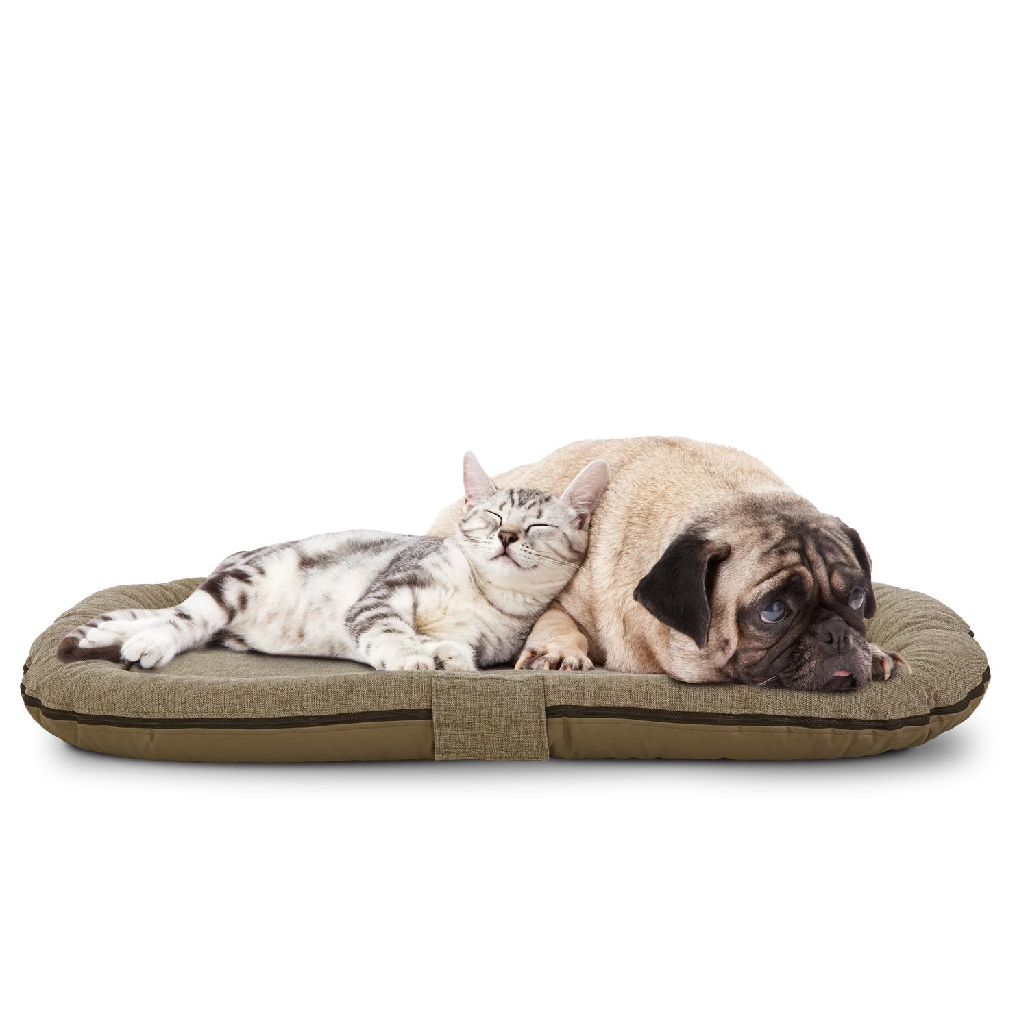 En el dormitorio – Cojín para perro Petzzz Balou beige M 80 x 55 x 10 cm