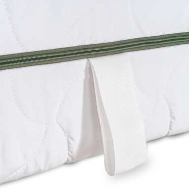Colchón con núcleo de muelles ensacados de 7 zonas Sleezzz Smart 90 x 200 cm, altura 21 cm, nivel de firmeza H2/H3 + juego de cama de microfibra CloudComfort Basic 135 x 200 cm + 80 x 80 cm