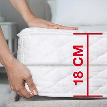 Returnări online Saltea ortopedică din spumă la rece Supportho Premium 90 x 200 cm, înălțime 18 cm, grad de fermitate H2/H3