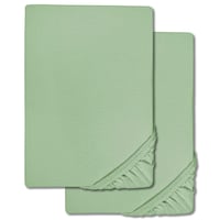 Sábana bajera microfibra interlock jersey verde 90 x 190 - 100 x 200 cm paquete doble