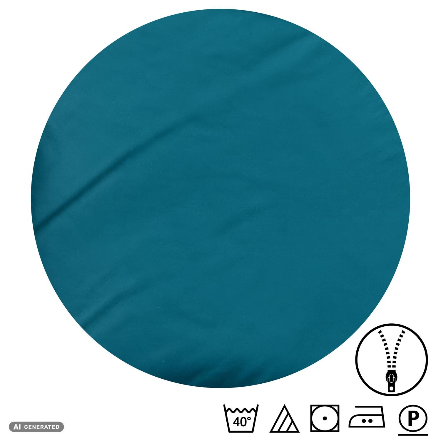 Juego de dos piezas de ropa de cama CloudComfort Basic de microfibra, color petróleo, 135 x 200 + 80 x 80 cm