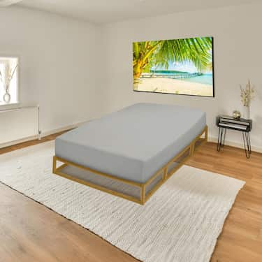 Castell mikrokiud interlock trikotaažist tume hall 90 x 190 - 100 x 200 cm 4 tk suuruses pakendis.