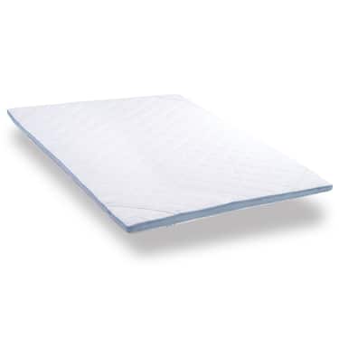 Topper de espuma fría CloudComfort Cool 200 x 200 cm H2/H3, altura 7 cm, nivel de firmeza H2/H3, topper de 7 zonas con cara de verano e invierno