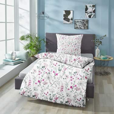 CloudComfort Basic ropa de cama de microfibra flores de verano 135 x 200 + 80 x 80 cm