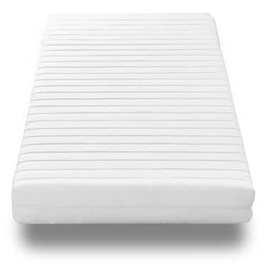 Kallskumsmadrass K16 90 x 190 cm, höjd 16 cm, fasthetsnivå H2/H3 + CloudComfort Basic gel-flingkudde 40 x 80 cm utan kostnad
