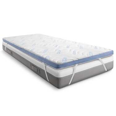 Koldskumstoppe CloudComfort Cool 140 x 200 cm H2/H3, højde 7 cm, fasthedsniveau H2/H3, 7-zonetoppe med sommer- og vinterside