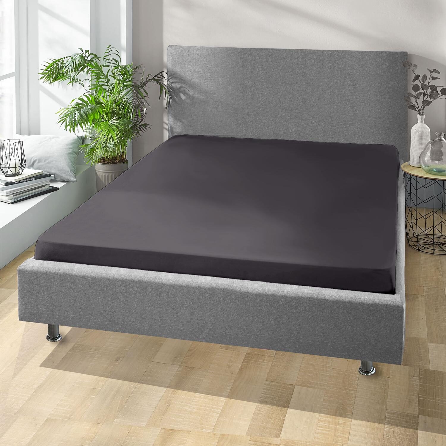 Lakana talvi fleece antrasiitti 140 x 190 - 160 x 200 cm tuplapakkaus