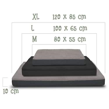 75 x 50 x 8 cm ergonoomiline koerapadi suurus S, värvus must