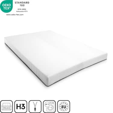 Colchón de espuma Confort K10 160 x 200 cm, altura 10 cm, nivel de firmeza H3
