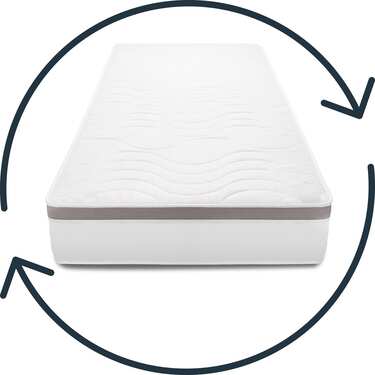 Ergonomiškas kišeninis spyruoklinis čiužinys "Sleezzz Diamond T1000" 100 x 200 cm, aukštis 23 cm, kietumo lygis H2/H3, 1000 spyruoklių/2m²