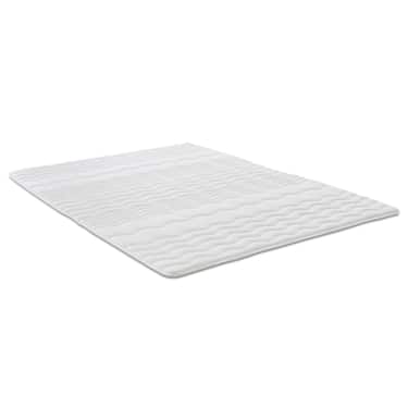 Topper de espuma de confort de 2,5 cm Sleezzz® Basic 180 x 200 cm con acolchado ondulado de 7 zonas y gomas en las esquinas
