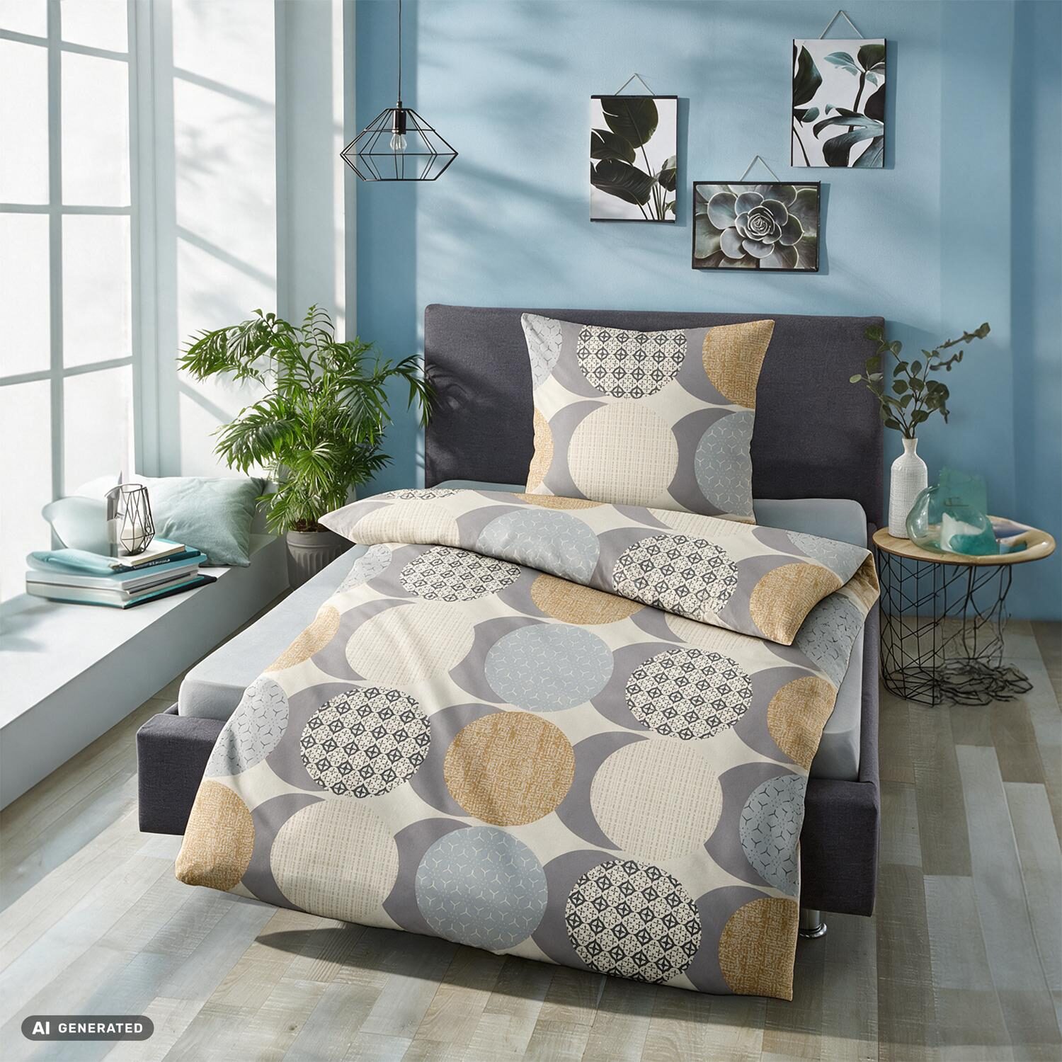 Paquete doble de ropa de cama de microfibra CloudComfort Basic a cuadros 135 x 200 + 80 x 80 cm