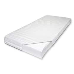 Kallskumsmadrass K16 90 x 190 cm, höjd 16 cm, fasthetsnivå H2/H3 + CloudComfort Basic gel-flingkudde 40 x 80 cm utan kostnad