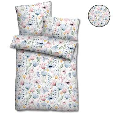 Paquete doble de ropa de cama de microfibra seersucker 135 x 200 + 80 x 80 cm + 40 x 80 cm 3 piezas