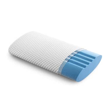 Kallskumstoppmadrass CloudComfort Cool 160 x 200 cm H2/H3, höjd 7 cm, fasthetsnivå H2/H3, 7-zons toppmadrass med sommar- och vintersida + Sleezzz® Cool kudde med kyleffekt