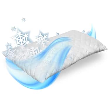 Supportho toppmadrass i premiumkallskum 80 x 200 cm H3, höjd 9 cm, hårdhetsgrad H3 med antibakteriellt överdrag + CloudComfort Basic kudde med gelflingor 40 x 80 cm