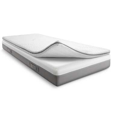 Supportho premium kallskumstopp 100 x 200 cm H3, höjd 9 cm, hårdhetsgrad H3 med antibakteriellt överdrag + CloudComfort Basic gel-flingkudde 40 x 80 cm