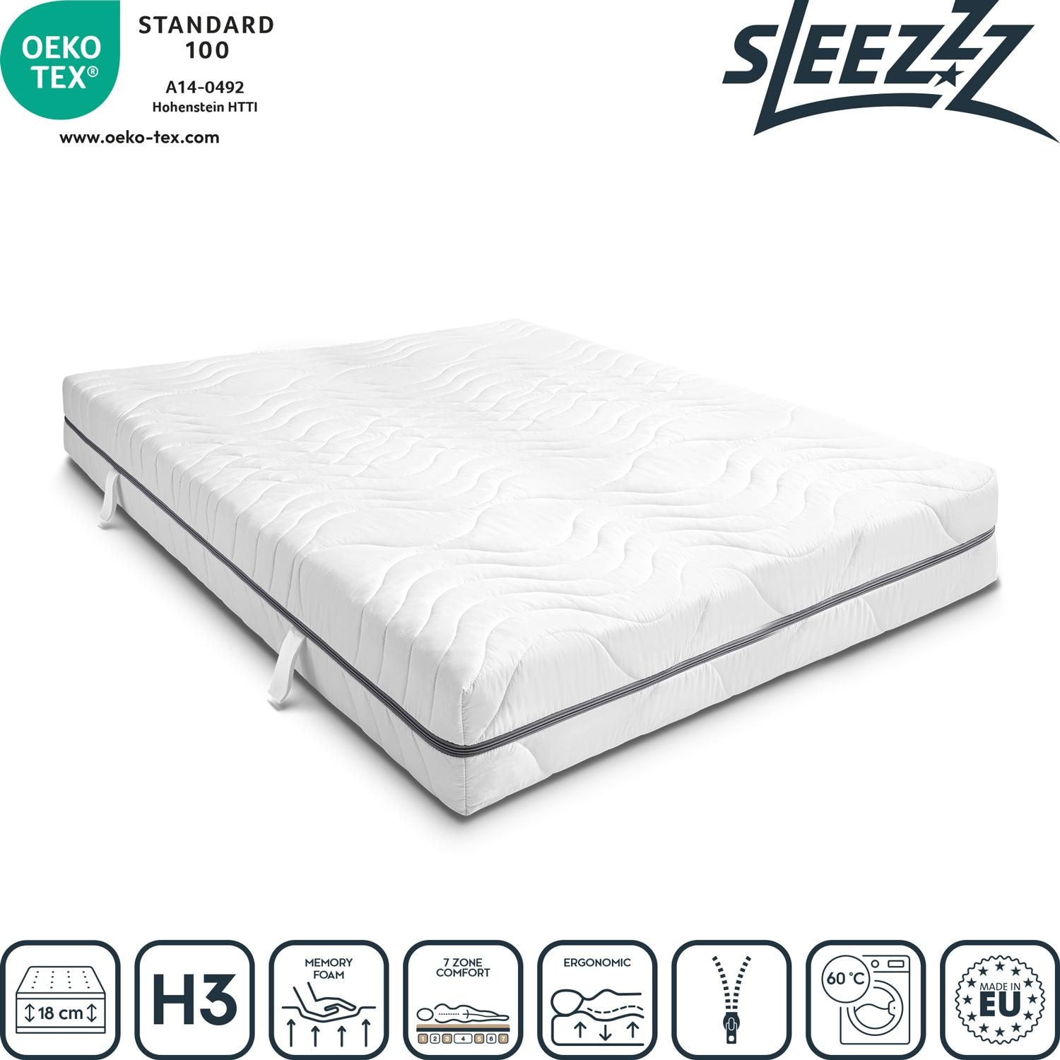 Features as icons – Sleezzz® Smart mattress 120x200 cm