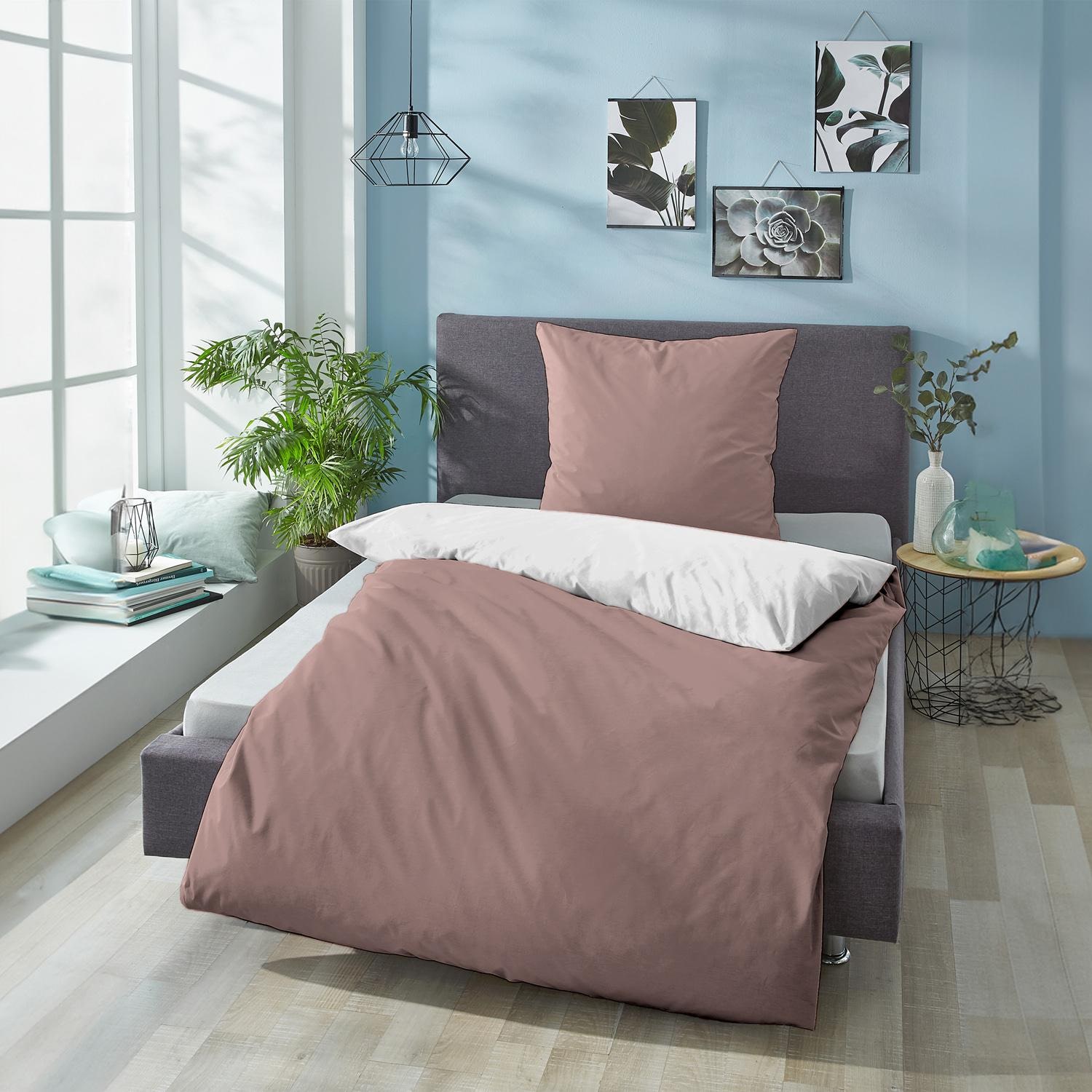 Sleezzz® Renforcé αναστρέψιμα κλινοσκεπάσματα ανοιχτό καφέ/λευκό 135 x 200 + 80 x 80 cm