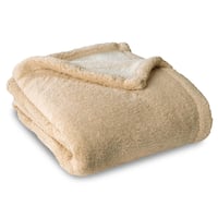 150 x 200 cm jauki ėriuko odos išvaizdos antklodė, pagaminta iš poliesterio