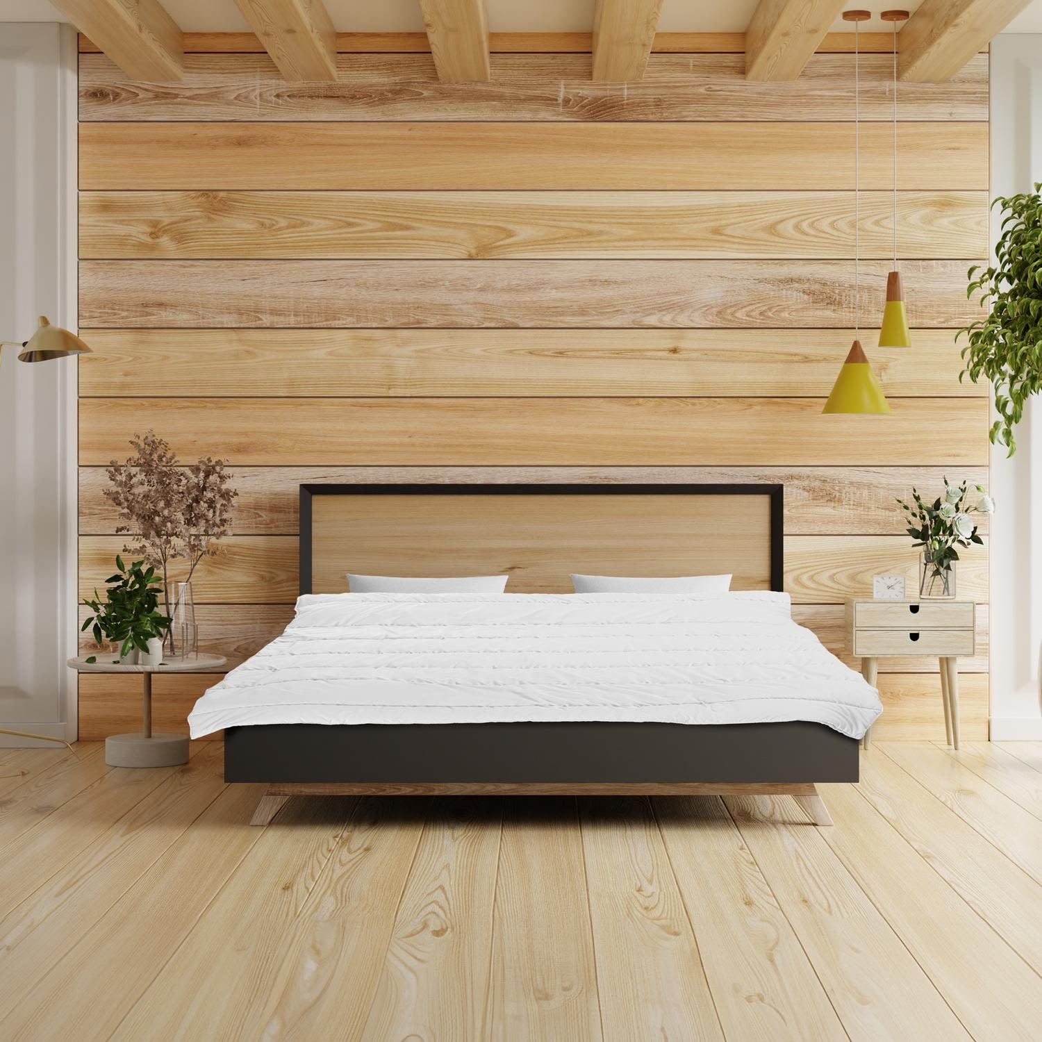 155 x 220 cm + 40 x 80 cm microfiber all-season bed set, extra light