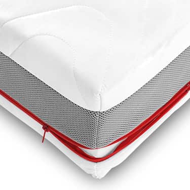 7-zoners ergonomisk pocket springmadras Sleezzz Premium 180 x 200 cm, højde 23 cm, fasthedsniveau H2/H3
