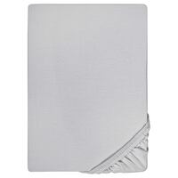 Sábana bajera microfibra interlock jersey gris plata 90 x 190 - 100 x 200 cm
