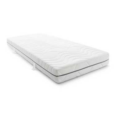Colchón viscoelástico de 7 zonas Sleezzz Smart 80 x 200 cm, altura 18 cm, nivel de firmeza H3 con espuma viscoelástica con memoria de aire + manta acogedora Sleezzz® Smart 140 x 200 cm