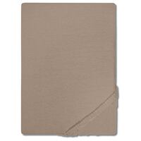 Sábana bajera ajustable CloudComfort Basic de jersey elástico, color topo, 120 x 200 cm